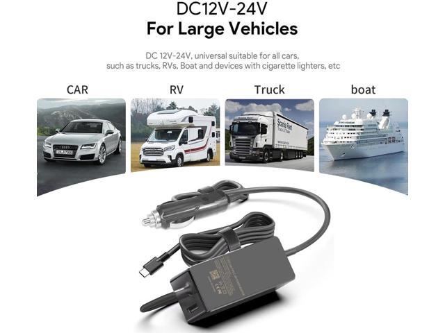 100W Car Charger - Laptop Car Charger USB C for Dell Latitude/Dell Precision/Dell XPS, MacBook Pro/Air, HP Spectre/Elitebook, Lenovo...