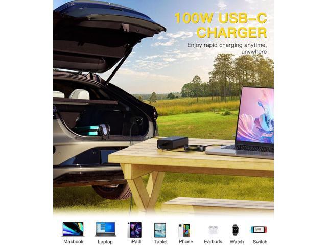 100W Car Charger - Laptop Car Charger USB C for Dell Latitude/Dell Precision/Dell XPS, MacBook Pro/Air, HP Spectre/Elitebook, Lenovo...