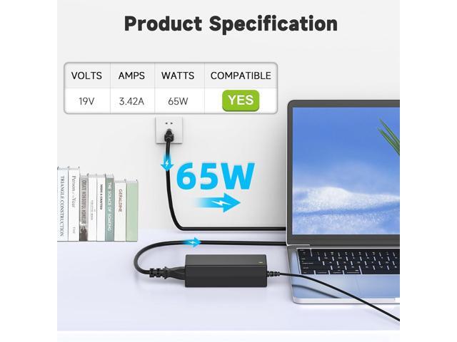 65W Laptop Charger Compatible with Acer Chromebook 15 14 13 11 R11 R13 N15Q9 N15Q10 N15Q8 CB3 CB5 C720 C720p C740 C738T C731 CB3-532 CB3-131...