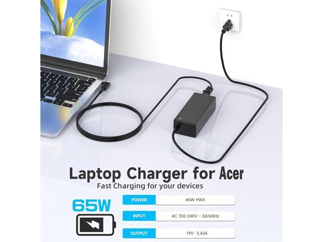 65W Laptop Charger Compatible with Acer Chromebook 15 14 13 11 R11 R13 N15Q9 N15Q10 N15Q8 CB3 CB5 C720 C720p C740 C738T C731 CB3-532 CB3-131...