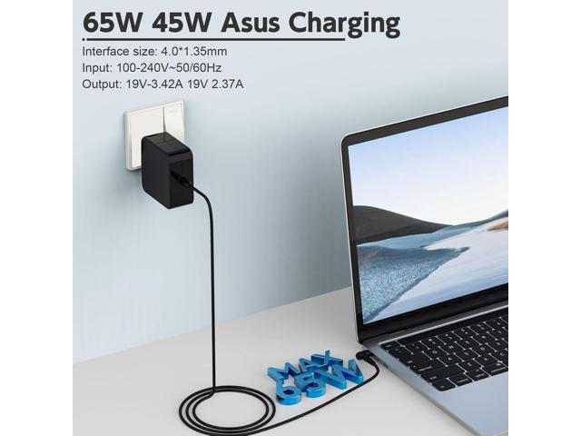 Charger Compatible with Asus Laptop Computer 65W 45W Round Tip Power Supply AC Adapter Compatible withAsus VivoBook flip 14 15 17 F412 F512 X512...