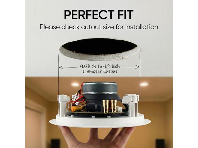 Micca M-8C 2-Way in-Ceiling Round Speaker, 9.4' Cutout Diameter, Whole House Audio, Home Theater, Indoor or Covered Outdoor, 8' Woofer, 1' Tweeter,...