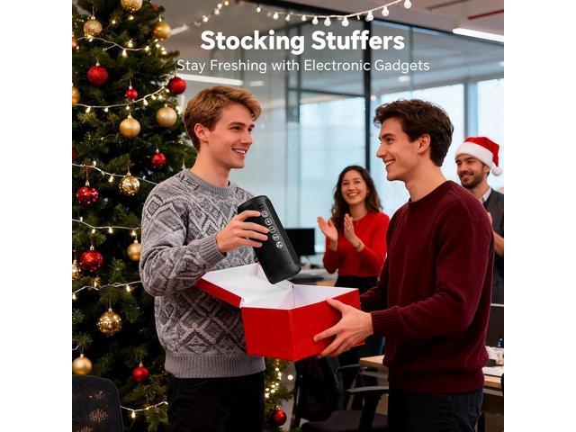 Ortizan Portable Bluetooth Speaker x Stocking Stuffers: IPX7 Waterproof, Wireless, Big Sound, Deep Bass, Dual Pairing, 30H Playtime, White Elephant...