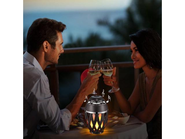 Led Flame Speaker Bluetooth Speakers,Dancing Flames Outdoor Indoor Portable Bluetooth Speaker &Torch Atmosphere Light for Patio Porch Garden Home...