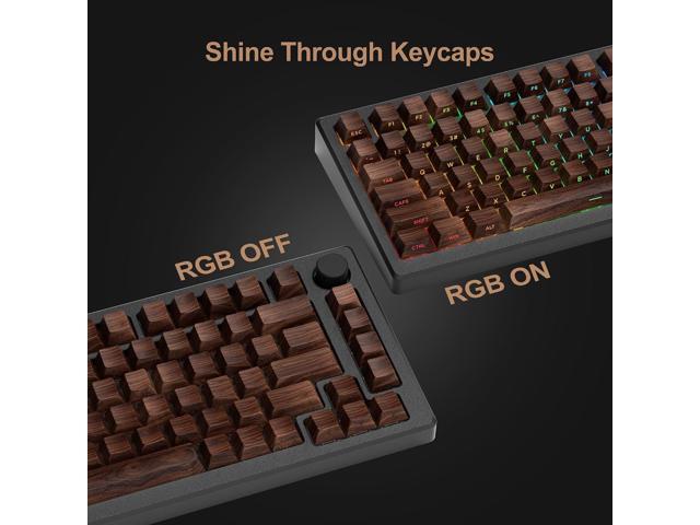 XVX PBT Keycaps - Side Print Shine Through Custom Keycaps 60 65 75 100 Percent, Retro Dye Sub & Double Shot Key caps Set 126 Keys, Cherry Profile...