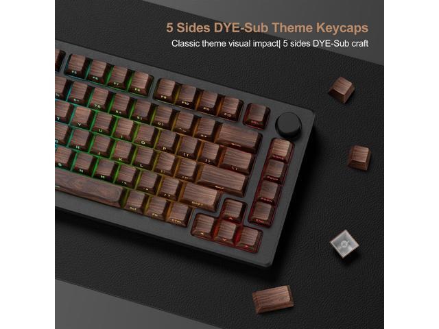 XVX PBT Keycaps - Side Print Shine Through Custom Keycaps 60 65 75 100 Percent, Retro Dye Sub & Double Shot Key caps Set 126 Keys, Cherry Profile...