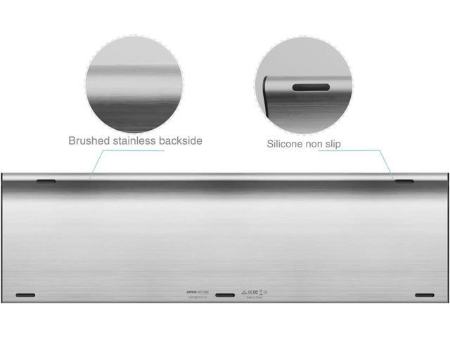 Arteck HB192 Universal Bluetooth Keyboard Multi-Device Stainless Steel Full Size Wireless Keyboard for Windows iOS Android Computer Desktop Laptop...