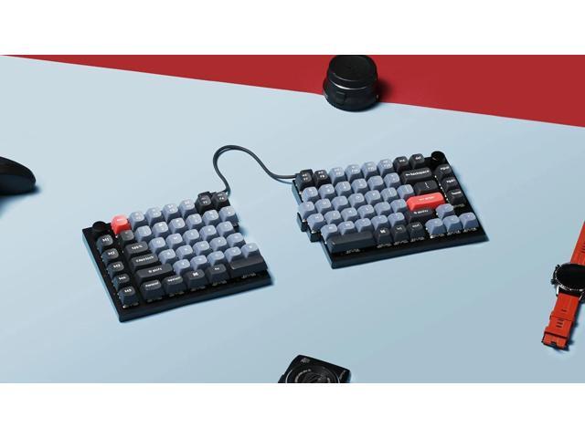 Keychron Q11 QMK/VIA TKL Split Keyboard Ergonomic, 91 Keys 75% Layout Wired Mechanical Gaming Keyboard Mac & Windows with Full Alu Frame, PBT...