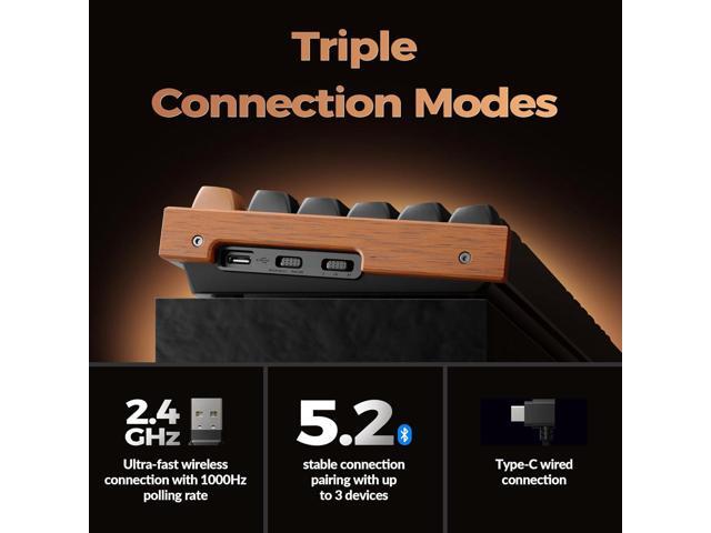 Keychron K8 HE TKL Hall Effect Wireless Mechanical Keyboard, Magnetic Hot-Swappable Switches, Rapid Trigger, QMK/VIA, RGB, 2.4GHz/Bluetooth...