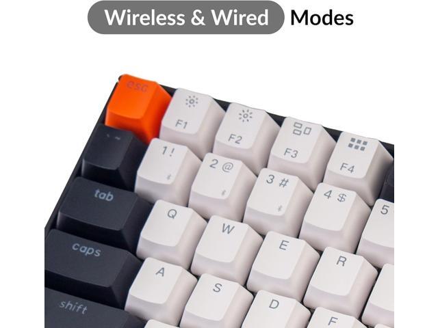 Keychron K2 75% Layout 84 Keys Hot-swappable Bluetooth Wireless/USB Wired Mechanical Keyboard for Mac with Super Brown Switch/Double-Shot...