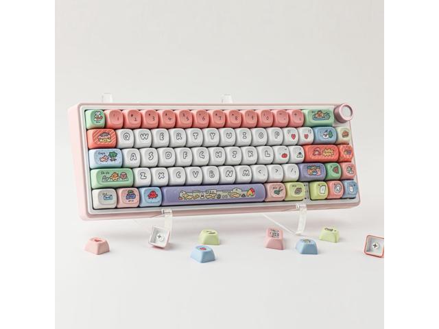 Tsungup MOA Profile Keycaps,126 Keys PBT Cute Funny Smiley Keycaps Dye-Sublimation Custom Keycap Set with Keycap Puller for Cherry Gateron MX...