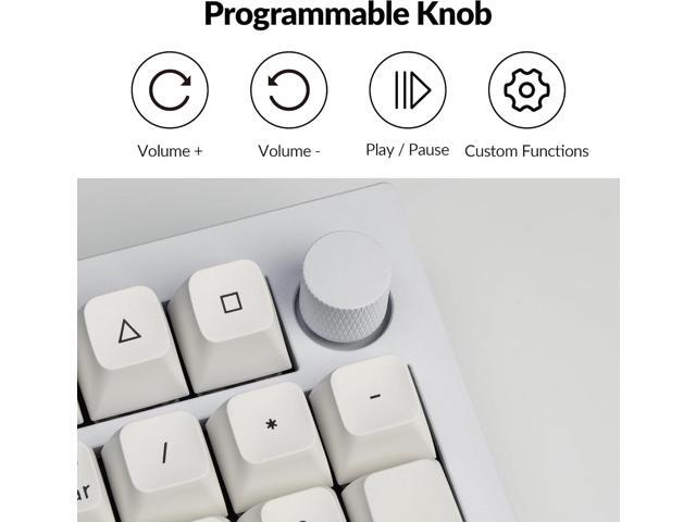 Keychron Q5 Pro QMK/VIA Wireless Custom Mechanical Keyboard, Full Aluminum 96% Layout with Programmable Knob, Double-Gasket Design with...