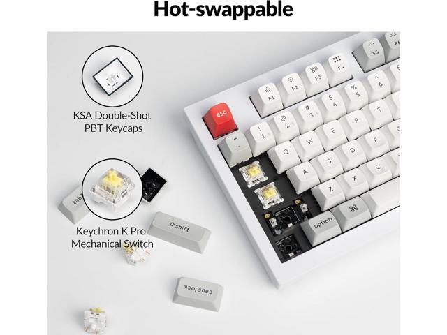 Keychron Q5 Pro QMK/VIA Wireless Custom Mechanical Keyboard, Full Aluminum 96% Layout with Programmable Knob, Double-Gasket Design with...