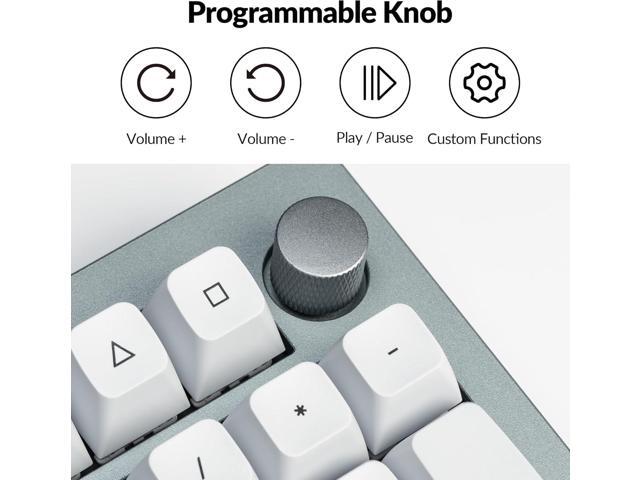 Keychron Q5 Pro QMK/VIA Wireless Custom Mechanical Keyboard, 96% Layout with Programmable Knob, KSA Double-Shot PBT Keycaps with Hot-swappable K...