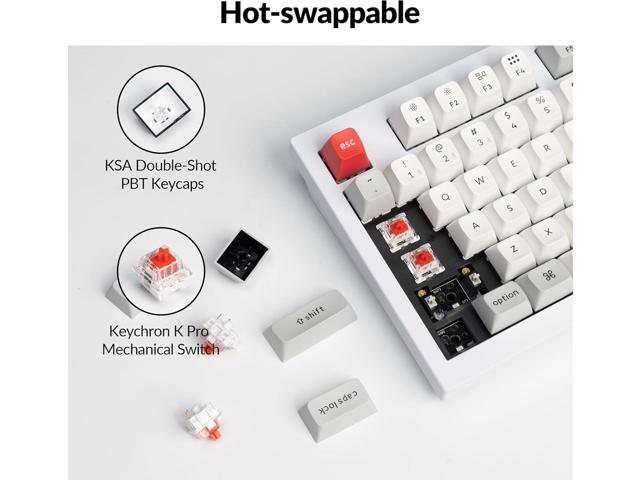 Keychron Q5 Pro QMK/VIA Wireless Custom Mechanical Keyboard, Full Aluminum 96% Layout with Programmable Knob, Double-Gasket Design with...