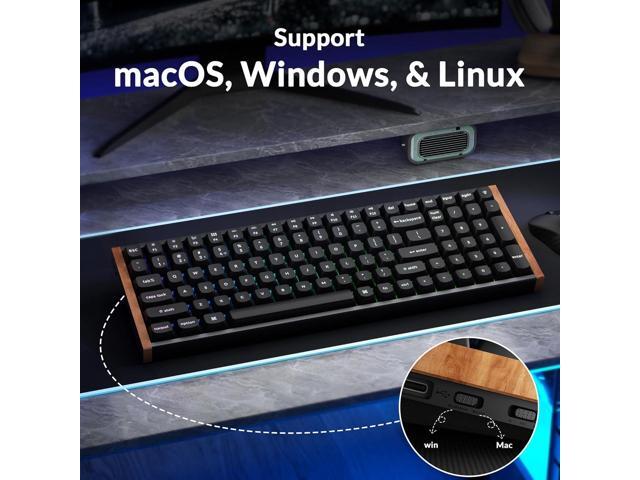 Keychron K4 HE 96% Compact Hall Effect Wireless Mechanical Keyboard with Number Pad, Magnetic Switch, Rapid Trigger, Custom RGB, QMK/VIA,...