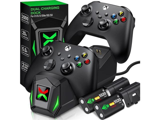 Upgraded Controller Charger Station with 2x5520mWh Rechargeable Battery Packs for Xbox One/Series X S, Dual Charging Dock for Xbox One Battery Pack...