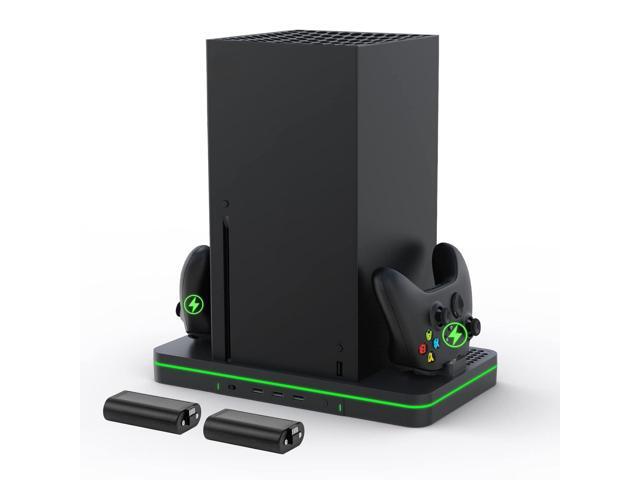 Charging Stand with Cooling Fan, CODOGOY Vertical Stand Compatible with Xbox Series X/S Console & Controller, Dual Controller Charger Station Dock...