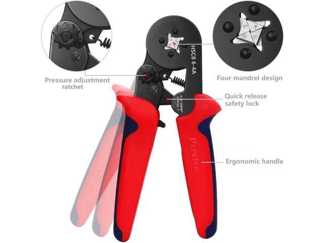 Ferrule Crimping Tool Kit, Preciva AWG23-7 Self-adjustable Ratchet Wire Crimping Tool Kit Crimper Plier Set with 1200PCS Wire Terminals Crimping...