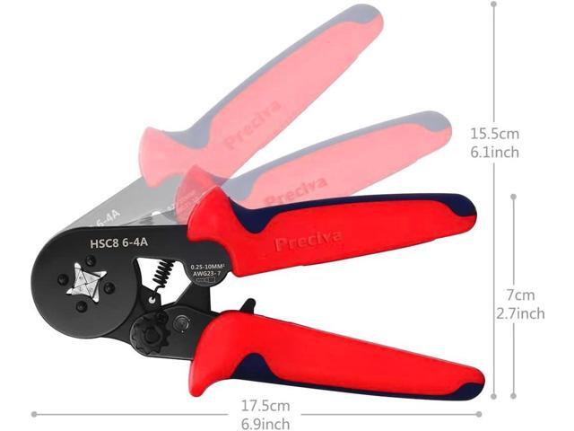 Ferrule Crimping Tool Kit, Preciva AWG23-7 Self-adjustable Ratchet Wire Crimping Tool Kit Crimper Plier Set with 1200PCS Wire Terminals Crimping...