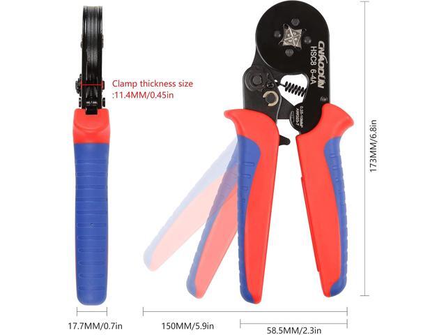 Ferrule Crimping Tool Kit, CNAODUN for AWG 23-7 with 1900PCS Wire Ferrules Terminals Self-Adjustable Ratchet Wire Ferrule Crimper