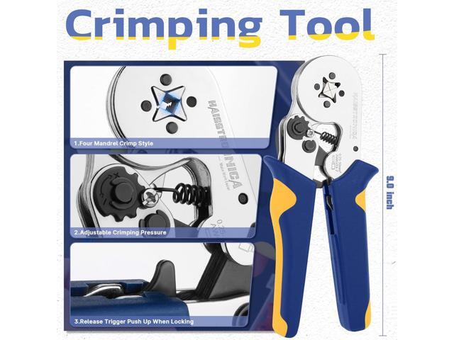 haisstronica Ferrule Crimping Tool Kit Wire Ferrules Crimper with 1200PCS Ferrule AWG 23-7 Wire End Ferrule Terminals
