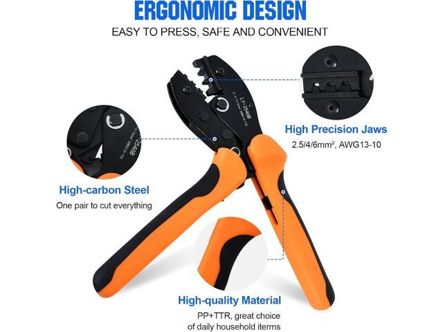 ECO-WORTHY Solar Crimper Tool Kit 13 PCS Solar Tools - a Crimper, 10 Pairs of Solar Connectors, 2 Pairs of Solar Connector Spanner Wrench for Solar...