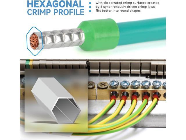 iCrimp Hexagonal Ratchet Crimper for End Sleeves and Ferrules 0.5-16mm2 AWG 20-5