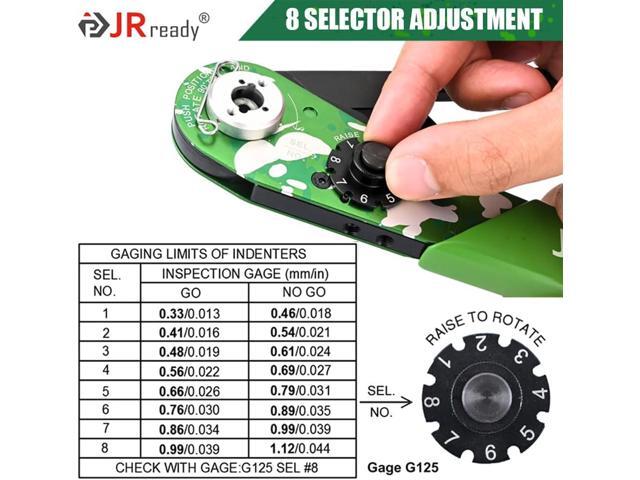 JRready NEW-W1A Indent impression Crimping Tool design according M22520 2 01 Crimper for miniature Connector and M39029 solid contact MIL connector...