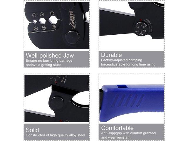 Zhushan Wire Rope Crimping Tool - Heavy Duty Crimper & Cutter for Aluminum Oval Sleeves, Crimp Ferrules, and Loop Sleeves (1/16' to 1/8') - Ideal...