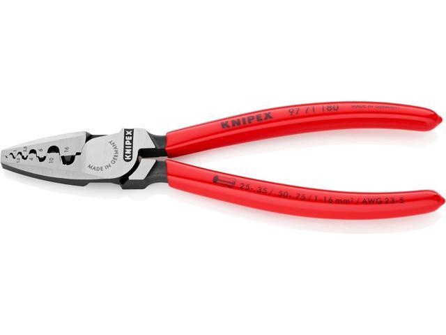 Knipex 97 71 180 Crimping Pliers for end sleeves 0,25-2,5mm with soft handle VDE-tested