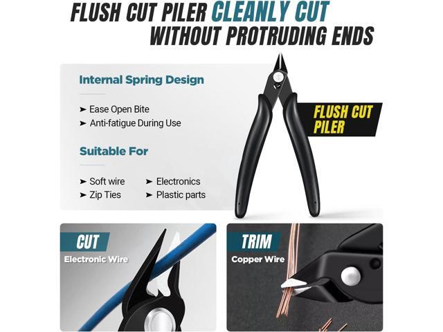AMPCOM Ethernet Crimping Tool Kit 10-in-1 Pass Through RJ45/RJ11 Network Tool Kit with RJ45 Tester for Cat6/5e RJ45 Connectors, Includes 110 Punch...