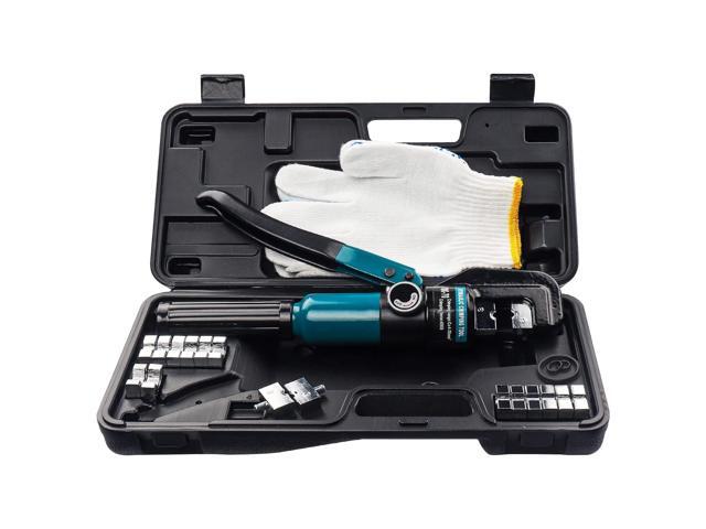 Steel DN Mate Hydraulic Crimping Tool with 9 Harden Dies for Stainless Steel Cable Railing 1/8' 5/32' to 3/16' Hydraulic Crimper, DC01 Battery...