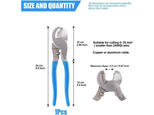 Glarks 2Pcs Wire Crimper Terminal Crimping Tool Cable Lug Crimper Cu/Al Terminal Ratchet Electrician Plier with Cable Cutter for 10, 8, 6, 4, 2,...
