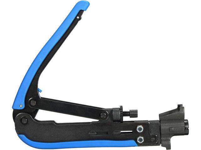 RG6 Compression Tool Coax Cable Crimper Kit RG6 RG11 RG59 F81 with 20PCS F Compression Connectors - BlueYellow