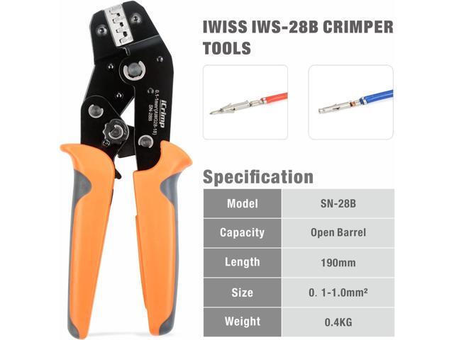 iCrimp SN-28B Dupont Crimping Tool for 3.96mm, 2.54mm, 2.5mm Pitch Dupont, JST XH VH Connectors, AWG 18 to 28