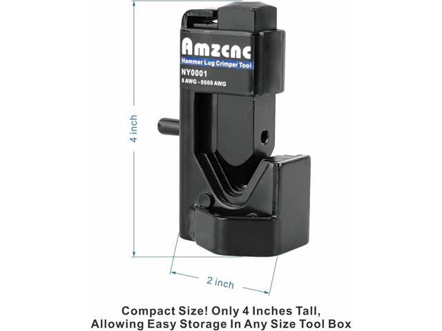 AMZCNC Hammer Lug Crimper Tool - 0000 AWG Battery and Welding Cables( 8 AWG TO 4/0 Wire Gauge)
