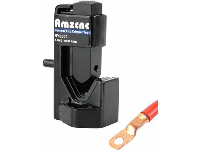 AMZCNC Hammer Lug Crimper Tool - 0000 AWG Battery and Welding Cables( 8 AWG TO 4/0 Wire Gauge)