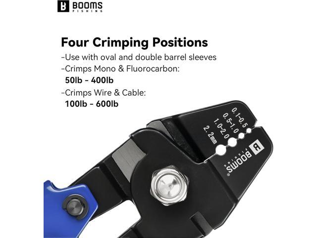 Booms Fishing Crimping Tool Kit: 10.6in Fishing Crimping Pliers with 140pcs Double Barrel Sleeves - Up to 2.2mm Crimper, XW40