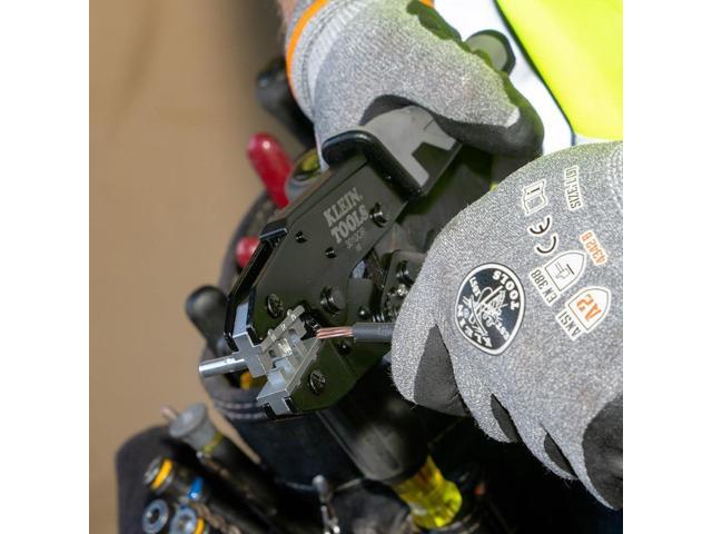 Klein Tools 3010CR MC4 Solar Ratcheting Crimper for 10-14 AWG Stranded Copper Wire PV Connectors