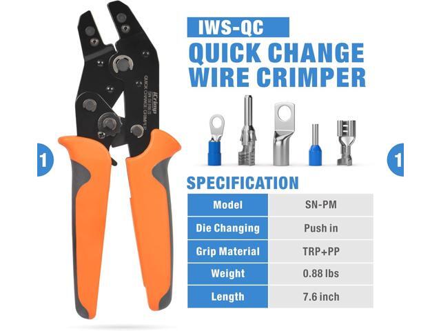 iCrimp Quick Change Ratcheting Crimper Tool Kit, Automotive Service Kit, for Crimping IWS4 Connector, Insulated & Non-insulated Terminal, Open...