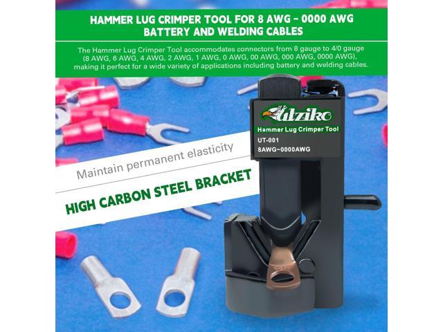 Hammer Lug Crimper Tool for 8 AWG - 0000 AWG Battery and Welding Cables