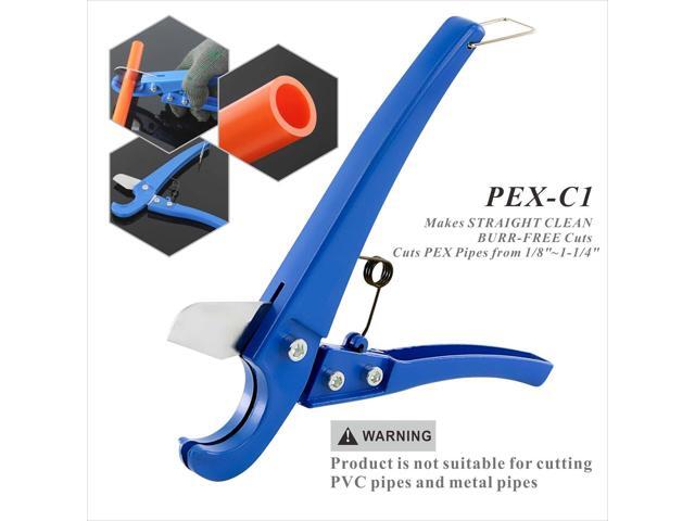 PEX Pipe Clamp Cinch Tool Crimping Tool Crimper for Stainless Steel Clamps from 3/8-inch to 1-inch with 1/2-inch 10PCS and 3/4-inch 10PCS SS PEX...