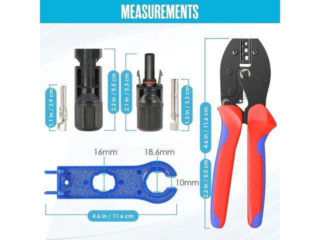 Houseables Solar Wire Connectors, Solar Connector, Crimping Tool, Disconnect Tool, Crimper, Connector Kit, PV Kit, Household, Panel, Cable, 51PC,...