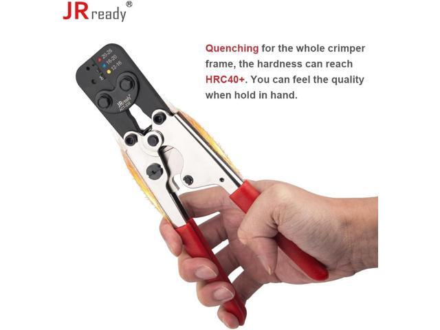 JRready ACT-232 Hand Tool(M22520/37-1 Equivalent) for Crimping M81824/1,6,7,8,9,10,11,13,14 Heat Shrink Butt Splices & Stamping-out Tool for Size...