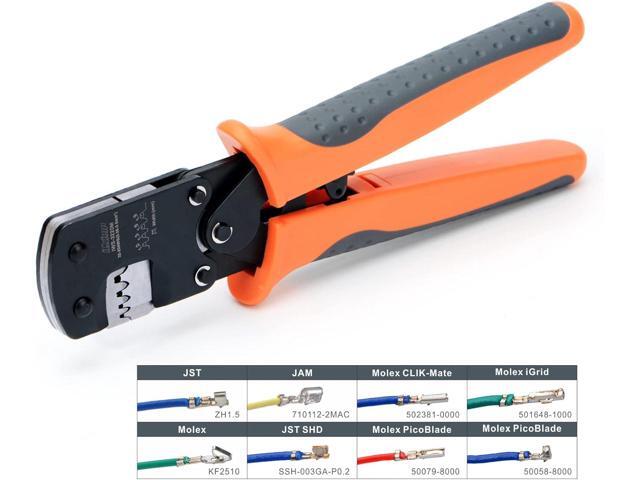 iCrimp IWS-3220M Micro Connector Pin Crimping Tool 0.03-0.52mm² 32-20AWG Ratcheting Crimper for D-Sub,Open Barrel suits Molex,JST,JAE