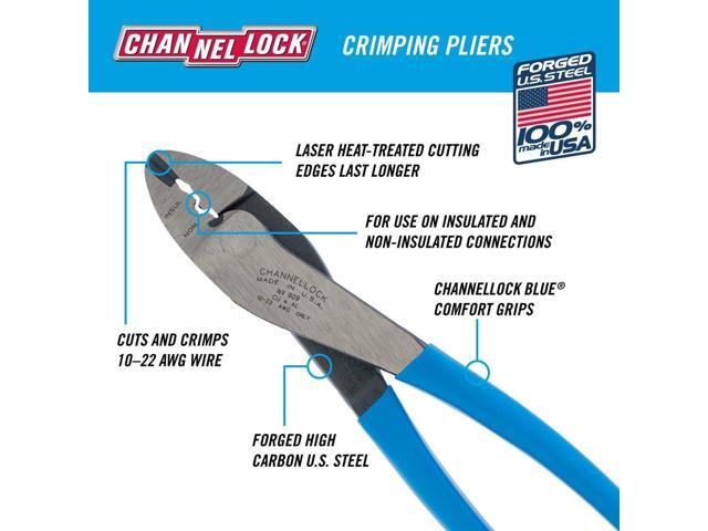 Channellock Crimping Tool 909 - Cutter, Crimper, Channel Lock Crimping Tool - 9.5-Inch