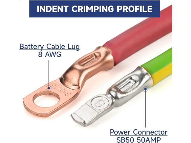 iCrimp IWS-50AP Battery Cable Crimping Tool for Power 50A & 75A Connectors, Anderson SB50 SB120 SB175 Connectors, AWG 8-1/0 Battery Cable Lugs