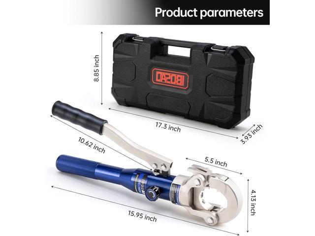 IBOSAD Copper Tube Fittings Hydraulic Pipe Crimping Tool with 1/2',3/4' and 1' Jaw Copper Pipe Press Crimper Pressing Pliers, with Pipe Cutter