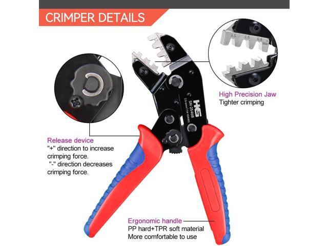 HKS Solar PV Panel Crimping Tool Kit with Crimper Stripper and 8 Pairs Solar connectors and 1Pair Solar Connector Spanner Wrench, Crimper Tool for...